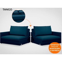 Sofá Tango 2,00M Sem Caixa, Retrátil e Reclinável Velosuede Petroleo - Netsofás - 8