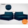 Sofá Tango 2,00M Sem Caixa, Retrátil e Reclinável Velosuede Petroleo - Netsofás - 9