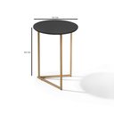 Ver imagem 4 de Conjunto de Mesa De Canto Jade Sala Estar Pé de Aço Dourado