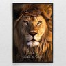 Quadro Decorativo Leão da Tribo de Judá Moderno Com Moldura e Sem Vidro 40x60 - 1