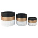 Ver imagem 1 de Cachepots de Cimento - Vasos Cinza, Dourado, Preto (3 Peças)
