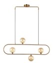 Ver imagem 2 de Lustre Pendente Dourado Cadre para Sala de Jantar - 4 Globos