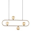 Ver imagem 1 de Lustre Pendente Dourado Cadre para Sala de Jantar - 4 Globos
