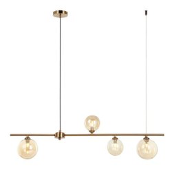 Lustre Pendente Dourado Mesh de Sala de Jantar - 4 Globos - 1