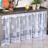 Cortina de Pia de Renda 1,42m x 80cm Branca - 1
