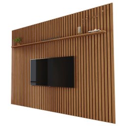 Painel Ripado do Chão Ao Teto 2.20m X 2.20m Freijo Versátil Giga Móveis - 2