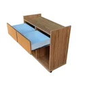 Ver imagem 2 de Bancada Bar 2 Gavetas Modelo com Rodízios Vinhos e Bebidas aparador