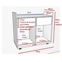 Ver imagem 3 de Bancada Bar 2 Gavetas Modelo com Rodízios Vinhos e Bebidas aparador
