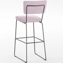 Ver mais imagens de Kit 06 Banquetas Alta para Cozinha Sala de Jantar Base em Aço Allana L02 Suede Rosê - Lyam Decor
