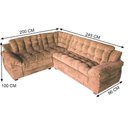 Ver imagem 3 de Sofá Madrid Premium Suede 200/245 Cm Bege ? Ws Estofados