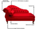 Ver imagem 5 de Recamier Divã Larissa 150cm Direito Suede:vermelho/liso