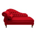 Ver imagem 2 de Recamier Divã Larissa 150cm Direito Suede:vermelho/liso