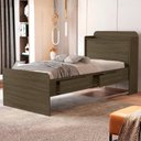 Ver imagem 2 de Cama Solteiro com Bau 2 Gavetas Mdf 220x98 Cm Tamires Castanho Decmade