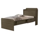 Ver imagem 1 de Cama Solteiro com Bau 2 Gavetas Mdf 220x98 Cm Tamires Castanho Decmade