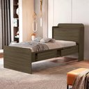Ver imagem 7 de Cama Solteiro com Bau 2 Gavetas Mdf 220x98 Cm Tamires Castanho Decmade