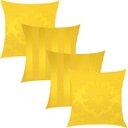 Ver imagem 1 de Kit 4 Capas de Almofadas Medalhão e Listrado Amarelo 45cmx45cm