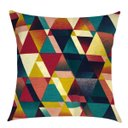 Ver imagem 5 de Kit 4 Capas de Almofadas Composê Evolution Mixta e Vermelho Liso 45cmx45cm