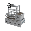 Ver imagem 1 de Parrilla para Bancada 74x45 com Elevação e Grelha Uruguaia + 3 Espetos