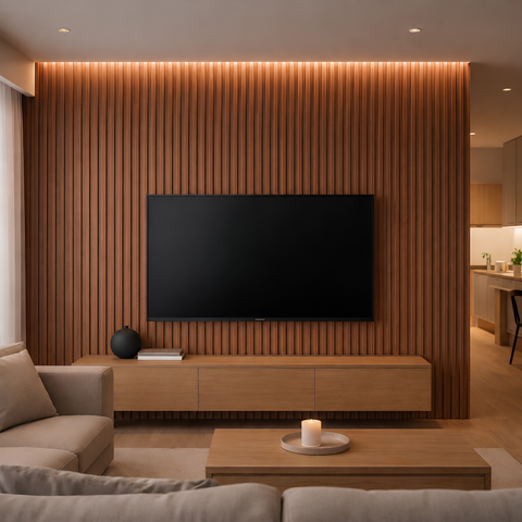 Kit 2 Placas Painel Ripado Slim 20x3m Decorativo