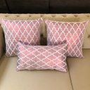 Ver imagem 5 de Kit 3 Almofadas Composê Rosê Gold Geométrico