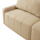 Ver imagem 7 de Sofá Cama Dublin, 2,10m Retrátil e Reclinável, Tecido Bouclé, Bege  Molas Ensacadas.