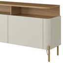 Ver imagem 7 de Rack para Sala de Estar Tv 75 Pol 4 Portas 180cm Pés Dourado Clio I03 Louro Luna - Lyam