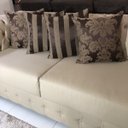 Ver imagem 2 de Kit 4 Capas de Almofadas Composê Medalhão e Listrado Marrom e Bege 45cmx45cm