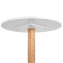 Ver imagem 2 de Mesa com Tampo Redondo 80cm e Estrutura Pés de Madeira Branco