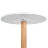 Mesa com Tampo Redondo 80cm e Estrutura Pés de Madeira Branco - 2