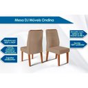 Ver imagem 3 de Conjunto: Mesa Sala Jantar Dulce C/ Tampo Madeirado C/ Vidro Reto 120x90cm e 4 Cadeiras Ondina