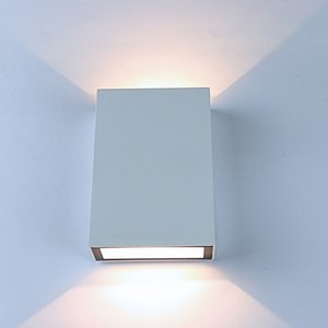Arandela Led 4w 2 Fachos Branco Quente 3000-3500k Corpo Retangular Branco Biv Marca Hitec