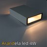 Arandela Led 4w 2 Fachos Branco Quente 3000-3500k Corpo Retangular Branco Biv Marca Hitec - 3
