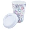 Copo Porcelana Tampa Silicone Flores 370ml - 2