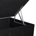 Ver imagem 2 de Base Box Baú Solteiro Suede Preta - 45x78x188
