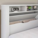 Ver imagem 7 de Cama Solteiro para Colchão 188x88cm com Nichos Zuri Branco S01 - Mpozenato