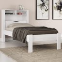 Ver imagem 4 de Cama Solteiro para Colchão 188x88cm com Nichos Zuri Branco S01 - Mpozenato