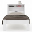 Ver imagem 1 de Cama Solteiro para Colchão 188x88cm com Nichos Zuri Branco S01 - Mpozenato