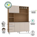 Ver imagem 5 de Kit de Cozinha 6 Portas e 1 Gaveta Alice-Poliman - Carvalho / Off White