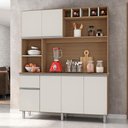 Ver imagem 1 de Kit de Cozinha 6 Portas e 1 Gaveta Alice-Poliman - Carvalho / Off White