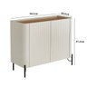 Balcão Buffet 98,5cm P/ Sala Porta Brise 100% Mdf Pés Metal - 3