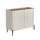 Ver imagem 2 de Balcão Buffet 98,5cm P/ Sala Porta Brise 100% Mdf Pés Metal