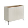 Balcão Buffet 98,5cm P/ Sala Porta Brise 100% Mdf Pés Metal - 2