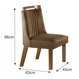 Conjunto Sala de Jantar Mesa Lottus Tampo MDF e Vidro e 4 Cadeiras Dallas - 4