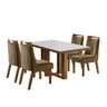 Conjunto Sala de Jantar Mesa Lottus Tampo MDF e Vidro e 4 Cadeiras Dallas - 2