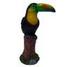 Tucano Bico Verde Tronco Enfeite Resina Alta Qualidade 24cm - 2