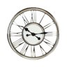 Relógio Parede Prateado Numeração Romana 41x41cm - 1