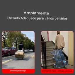 Carrinho Portátil Bagagens Escritório Compras Dobrável Capacidade de 80kg - 6