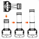 Ver imagem 7 de Carrinho Portátil Bagagens Escritório Compras Dobrável Capacidade de 80kg