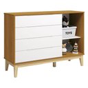 Ver imagem 2 de Cômoda com Porta Classic Elfe Branco Acetinado Savana Natural - Reller