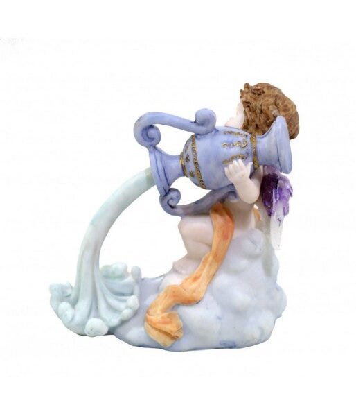 Anjinho Signo Aquário 10cm - Enfeite Resina - 3